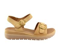 amarpies - Sandalias de cuña con cierre adhesivo y planta acolchada 443157 Sintético MUJER color: Arena talla: 39
