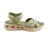 amarpies - Sandalias Muy cómodas de Tiras y Plataforma 702213 Sintético Mujer Color: Kaki Talla: 41