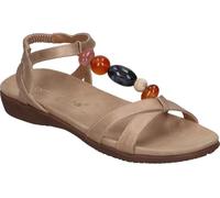 amarpies | Sandalias Planas Mujer - Sandalias en Color Camel con Detalles de Pedrería - Sandalias Cómodas sin Cierre - Slip On - Estilo Casual - Moda de Verano - Modelo AKO28550-41