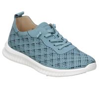 amarpies | Zapatos Planos Mujer - Zapato en Color Azul Jeans con Detalles - Zapato Casual con Cordones Decorativos - Slip On - Estilosos - Versátiles - Modelo AOG30087-38