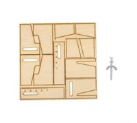 Amarre para modelos de barcos de madera, ajustable, para aparejos clásicos de veleros y ojos muertos, accesorio para kit de construcción de carpintería, 70 x 55 mm
