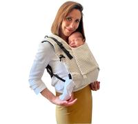 Amarsupiel - Mochila Porteo Bebe Evolutiva y Ergonomica - Cómoda y Fácil de Ajustar a la Espalda - Portabebes Recien Nacido de Algodón - Orgánico & Transpirable - Canguro para Bebe (Beige)