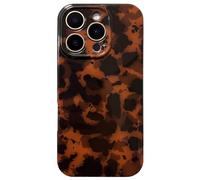 AMART Funda para iPhone 16 Pro, diseño de leopardo, color marrón ámbar, diseño de animales, esthetic para mujeres y niñas, resistente a los golpes para iPhone 16 Pro (6,3 pulgadas)