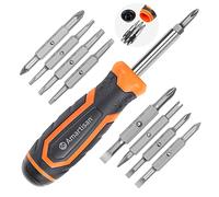 Amartisan 18-in-1 Multi-bit Screwdriver Set Tool All in One, Portable Multi-Purpose Screwdriver, Slotted/Philips/Pozi/Torx/Square,Nut Driver