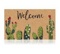 AMARU DOOR MATS - Felpudo Original Entrada Casa, Coco, Cactus, 70x40 cm