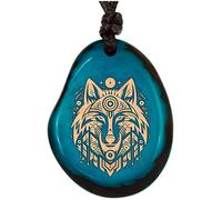 Amarumi Colgante hecho a mano de nuez de Taguán, símbolo de alegría de vivir, armonía y conexión por la naturaleza. Joyería india, Größenverstellbar, Madera, 0