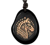 Amarumi Colgante hecho a mano de nuez de Taguán, símbolo de alegría de vivir, armonía y conexión por la naturaleza. Joyería india, Größenverstellbar, Madera, 0