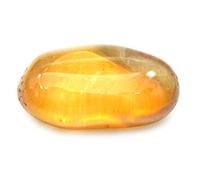 Amaryllis Piedra tamboreada Aqua Aura Tangerine (cristal de roca vaporizado) con ventilación 1 pieza, tamaño: M