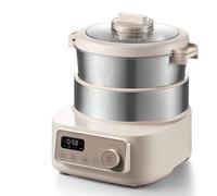 Amasadora automática compacta de 15 minutos y amasadora eléctrica con dos accesorios para repostería casera (amarilla, 3,5 l)