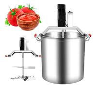 Amasadora, batidora eléctrica comercial de acero inoxidable, olla caliente, agitador de condimentos con velocidad ajustable para una mezcla eficiente de salsas y sopas.