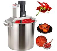 Amasadora, batidora eléctrica comercial de alimentos, olla caliente de acero inoxidable, agitador de condimentos con velocidad ajustable para una cocción eficiente.