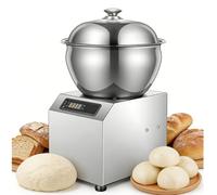 Amasadora Comercial De 1800 W Con Bandeja Desmontable - Formación Rápida De Masa En 15 Min, Temporizador De 30 Min, Mezcla Bidireccional Hacia Adelante Y Hacia Atrás | Para Panadería,5kg