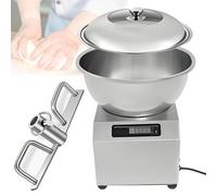 Amasadora con tapa transparente y temporizador de 30 minutos, tazón de acero inoxidable de 5 kg/8 kg. Máquina profesional automática para amasar, fácil de limpiar(5kg)