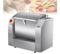 Amasadora de masa, amasadora de harina y masa - 50 kg/h, máquina mezcladora de harina comercial de alta resistencia, máquina de acero inoxidable con doble función giratoria para pasta, fideo