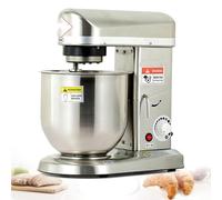 Amasadora de masa, batidora de pie de 500 W con tazón grande de acero inoxidable de 10 L y 3 accesorios: batidor, batidor manual y gancho para masa, 3 velocidades, batidora de alimentos resi