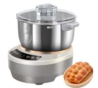Amasadora de masa con función de fermentación, de acero inoxidable y con fermentador, amasadora de 5/7 l con tazas y cucharas medidoras para repostería casera.