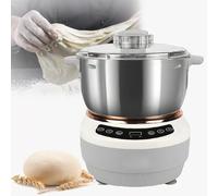 Amasadora de masa, mezclador de acero inoxidable antiadherente, capacidad de 5 l/7 l, función de fermentación, fácil de limpiar, apto para lavavajillas, diseño de parte superior abierta