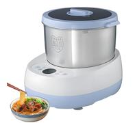 Amasadora eléctrica automática de espiral pequeña, batidora de pie de acero inoxidable de 5 l, máquina amasadora para pizza, para repostería casera, color azul