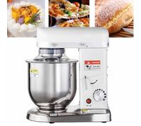 Amasadora eléctrica con 500 W de potencia, 3 velocidades y múltiples accesorios para repostería y uso en cocinas comerciales.