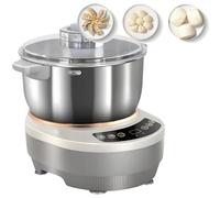 Amasadora eléctrica con función de fermentación, 5 l/7 l, motor de cobre de 200 W CC y velocidad de 140-170 rpm, amasadora de sobremesa con diseño dividido, para pan, pizza, panqueques, masa 5L