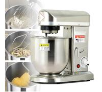 Amasadora eléctrica de 350 W/500 W con tazón de acero inoxidable, gancho para masa, batidor plano, máquina mezcladora de alimentos multifuncional 3 en 1, acero inoxidable, 10 l