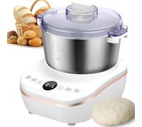 Amasadora eléctrica de 5 l: batidora de cocina de gran capacidad con función de fermentación, 200 W de potencia, pantalla LCD, termostato de fermentación, temporizador inteligente, batidora