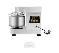 Amasadora espiral de 750 W, amasadora de acero inoxidable de 10 l, 2 velocidades para panadería y hogar.