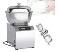 Amasadora industrial de 5 kg/8 kg, de acero inoxidable, con doble rotación para masa de pizza y pan, tapa visible, ideal para panaderías y pizzerías, 1400 rpm(8kg)