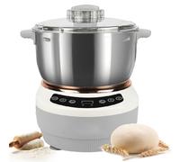 Amasadora profesional de 5 l/7 l con función de fermentación, recipiente antiadherente de acero inoxidable y tapa abierta (apta para lavavajillas) (7 l)