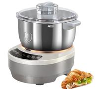 Amasadora y Fermentadora Eléctrica, Máquina de Masa de Acero Inoxidable de 5L/7L con Función de Fermentación, Panel Táctil y Temporizador, Cuenco Antiadherente, Incluye Tazas y Cucharas Medidoras 5L