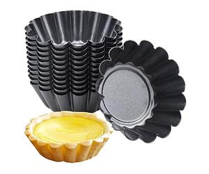 Amasawa 10 piezas Set Molde de Tartaleta de Huevo Tazas de Huevo para Hornear Tarta Mollete Magdalena Material Aluminio DIY Herramienta Cocina