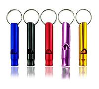 Amasawa 5 Silbatos Pequeños Escalada al Aire Libre Que Acampan Escalada Silbido de Aluminio, Salvavidas Llavero Colgante Pequeño Regalo Decoración(Colores al Azar)