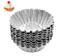 Amasawa 50 Piezas Molde Tarta Huevo, Molde Tarta Huevo Cupcake, Cocina Molde Tarta Huevo, Flores Molde Tarta Huevo, para Hornear En La Cocina, Postres, Tarta Natillas, Pudín, Pastel Galletas