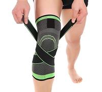 Amasawa Knee Support Brace,Compression Knee Sleeve with Non Slip Adjustable Pressure Strap,Knee Protector for Running,Sports,Joint Patella Pain Relief,Arthritis and Injury Recovery