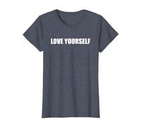 Ámate a ti Mismo Camiseta, Mujer, Azul Jaspeado, XS