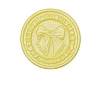 AMateschitz 10 pegatinas autoadhesivas de sello de cera con diseño de lazos, pegatinas de sello de boda, lazos para sobres, sellos de cera para invitaciones, color amarillo