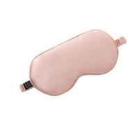 AMateschitz 100 % seda de morera antifaz para dormir de seda monocolor, venda para los ojos con bandas elásticas, parche de seda oscurecimiento de doble cara para viajes, oficina, hogar, rosa #1, 20,5