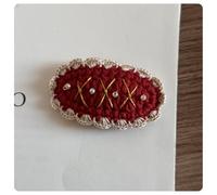 AMateschitz 2 pinzas para el pelo de Navidad, para árbol de Navidad, pinzas para el pelo de Navidad, bonitas horquillas con perlas para niñas, pinzas para el pelo de punto para el pelo diario rojo #3
