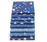 AMateschitz 8 piezas de tela de algodón con estampado de animales de dibujos animados, algodón estampado, tela de sarga, pañuelo de patchwork, paquetes de tela para ropa de cama de niños, costura