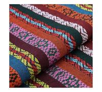 AMateschitz Tejidos Jacquard Vintage Estilo Étnico Patchwork Telas Estampado étnico Tela de Muebles Estampado Floral Exótico Tela Decorativa por Metro para Decoración del Hogar Costura Quilt DIY