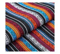 AMateschitz Tejidos Jacquard Vintage Estilo Étnico Patchwork Telas Estampado étnico Tela de Muebles Estampado Floral Exótico Tela Decorativa por Metro para Decoración del Hogar Costura Quilt DIY