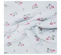 AMateschitz Tela de algodón muselina, tela de costura 100 % algodón, tela de costura, venta por metros, tela para niños, tela de disfraz, tela de doble galón, tela de flores, tela decorativa para