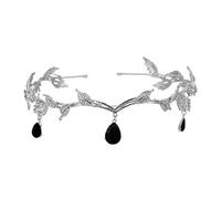 AMateschitz Tiara de elfo con diseño de hadas del bosque, corona de elfos, para boda, novia, tiara vintage con estrás, corona de cristal, corona de novia, corona de princesa, corona de cristal, corona