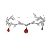 AMateschitz Tiara de elfo con diseño de hadas del bosque, corona de elfos, para boda, novia, tiara vintage con estrás, corona de cristal, corona de novia, corona de princesa, corona de cristal, corona