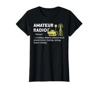 Amateur Radio Definition Camiseta gráfica económica, Mujer, Negro, XS