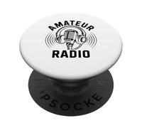 Amateur Radio Operador Jamón Regalos Micrófono Hobby PopSockets PopGrip Adhesivo