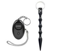 AMATHINGS Alarma de bolsillo llavero alarma con luz LED - alarma de pánico llavero de autodefensa - Alarma de bolso adecuado para cualquier edad