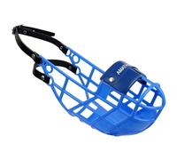 AMATHINGS Bozal Modelo Super Kennel Soft con Pieza Nasal Acolchada En Azul Beber Siempre Posible Ideal para freewheeling, Dog Meadow, Perrera, Raza