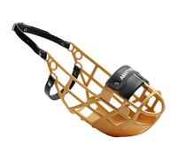 AmatHINGS Bozal modelo Super Kennel Soft con pieza nasal acolchada, para beber, siempre es posible, ideal para el aire libre, el prador, la carpintería, la carrera (oro)