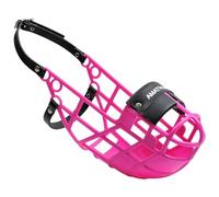 AmatHINGS Bozal modelo Super Kennel Soft con pieza nasal acolchada, para beber, siempre es posible, ideal para rueda libre, praderas, trenes (rosa)